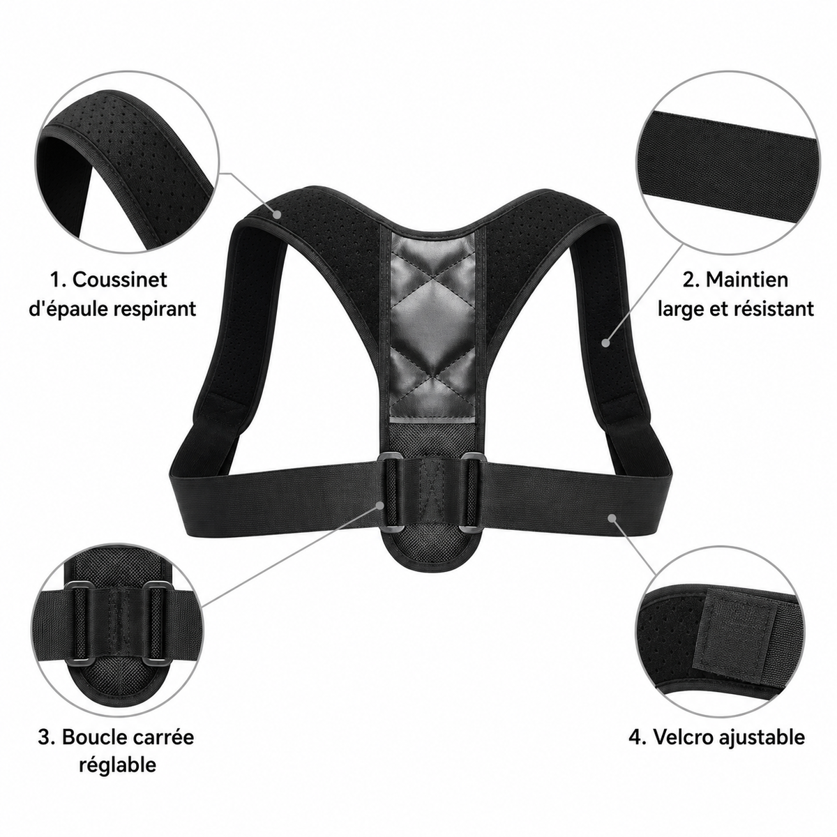 Correcteur de Posture Dos & Épaules — Tiens-toi droit sans y penser